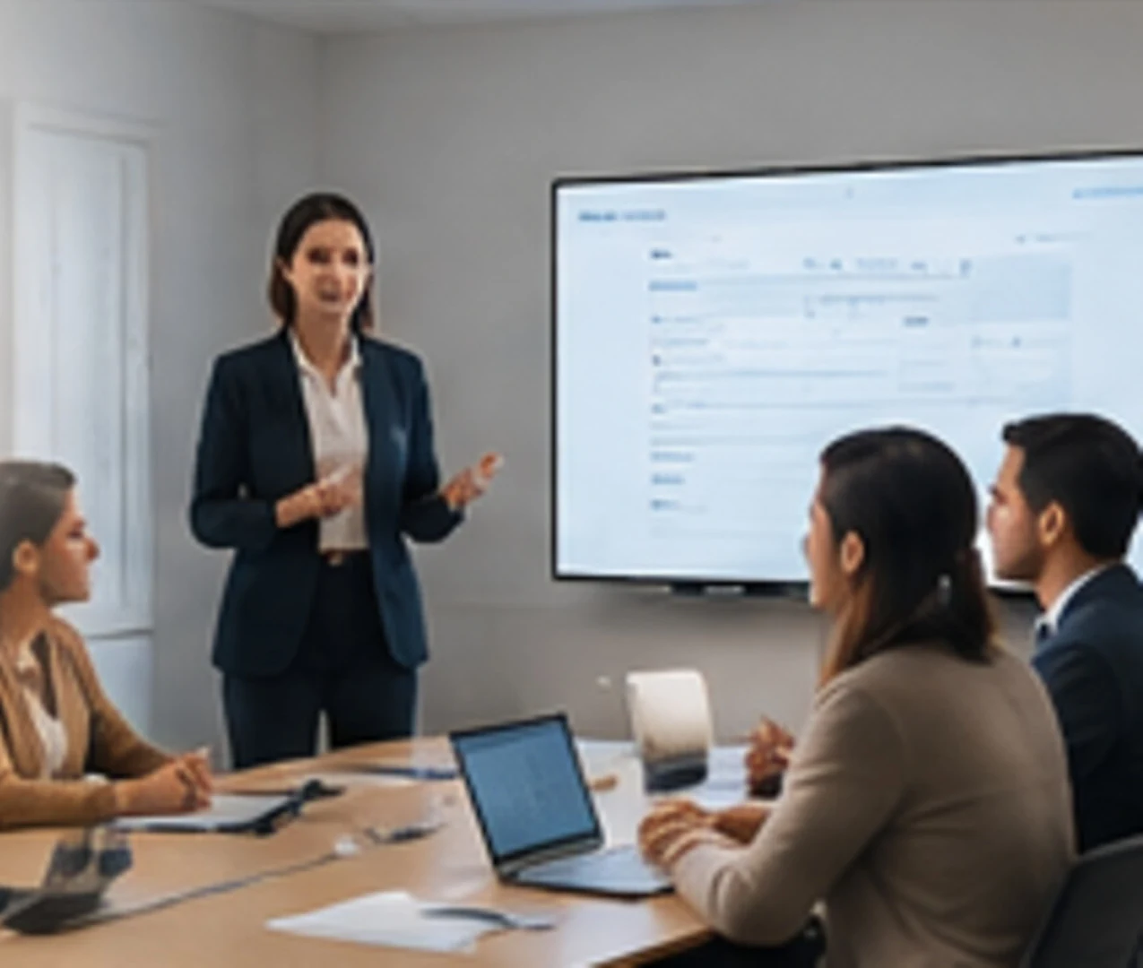 Leadership team evaluating an enterprise AI initiative